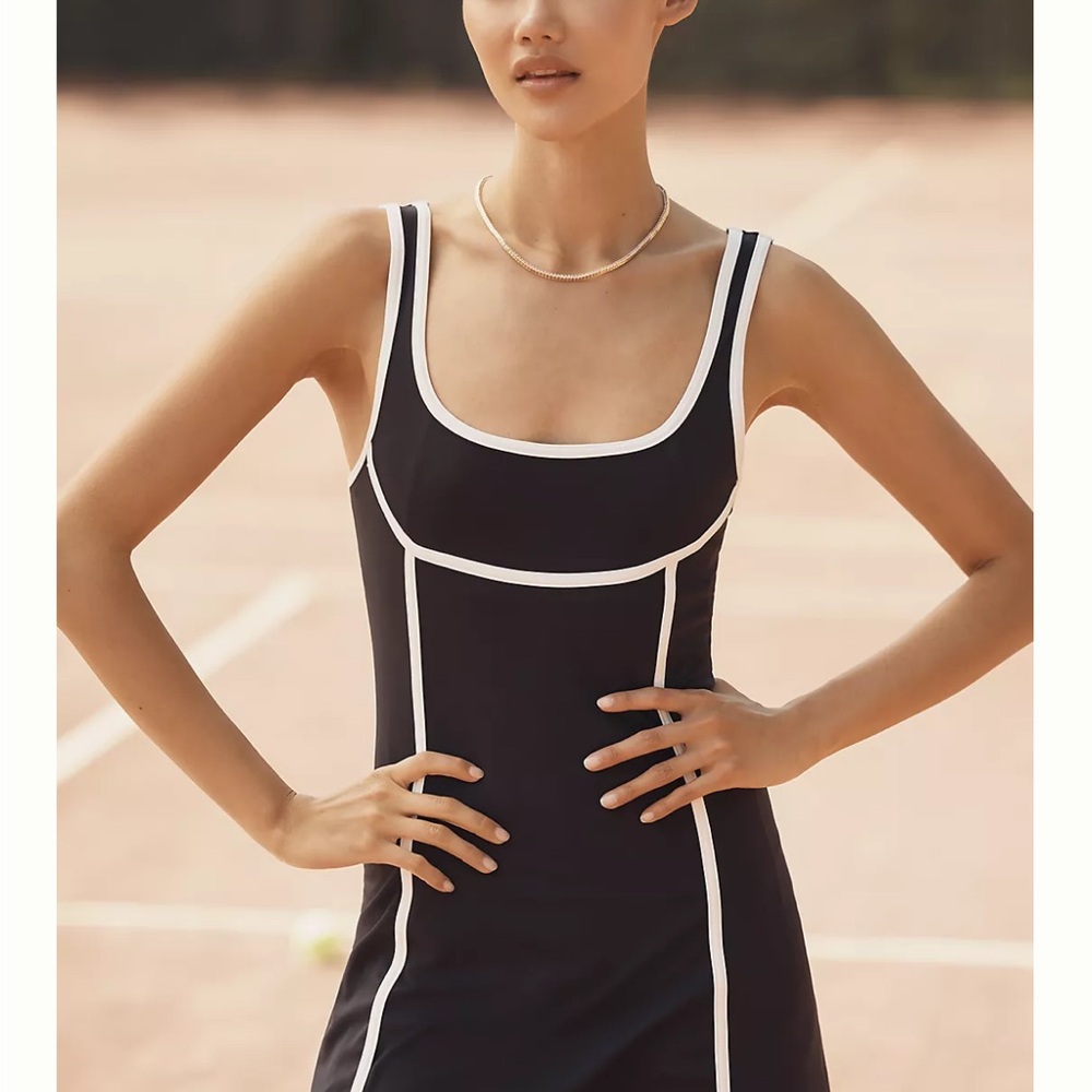 Anthropologie Black and White Dress